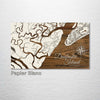 Daufuskie Island, SC - Street Map on Wood