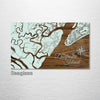Daufuskie Island, SC - Street Map on Wood