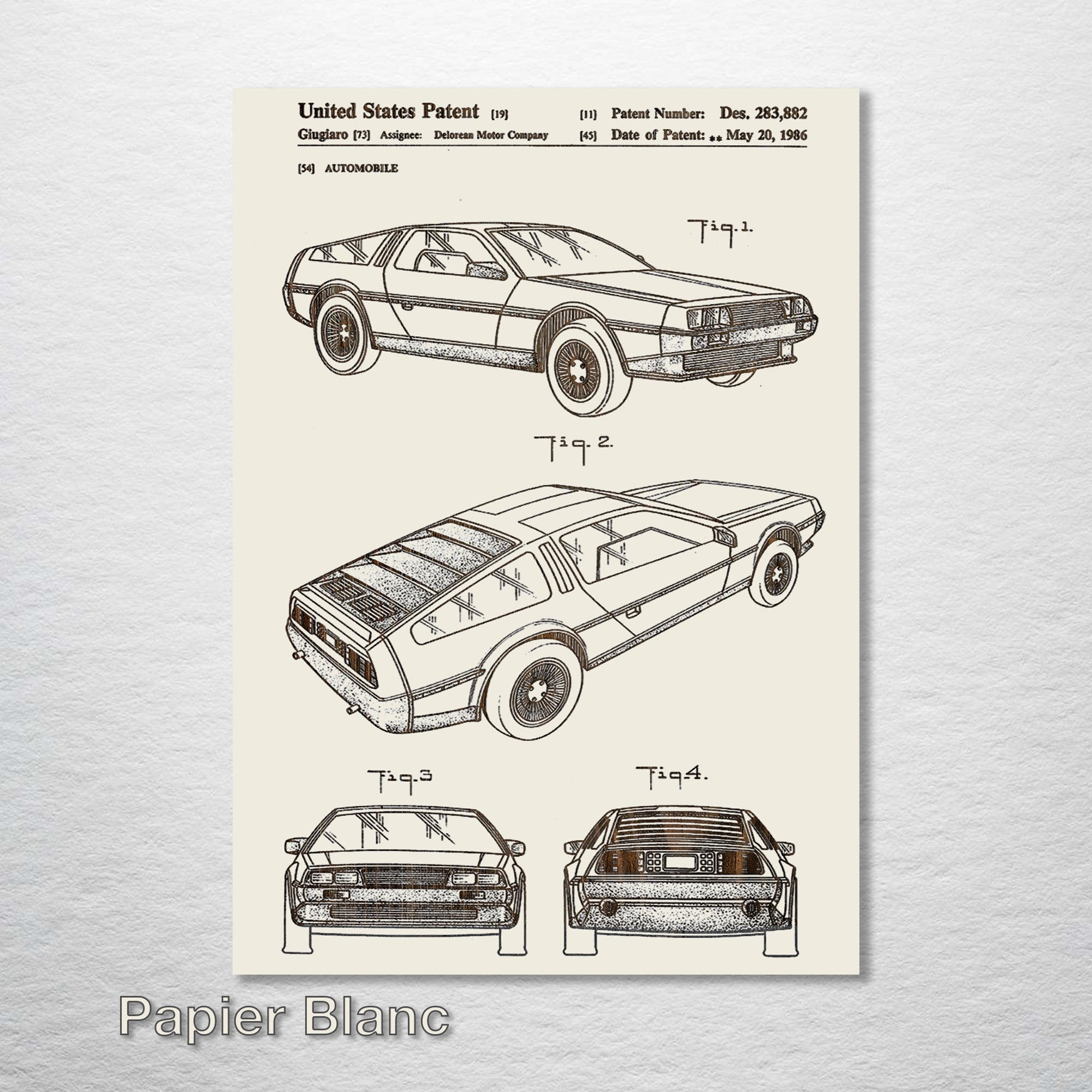 Delorean Patent on Wood