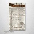 Savannah Squares - Street Map on Wood