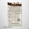 Savannah Squares - Street Map on Wood