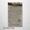 Savannah Squares - Street Map on Wood