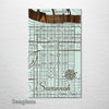 Savannah Squares - Street Map on Wood