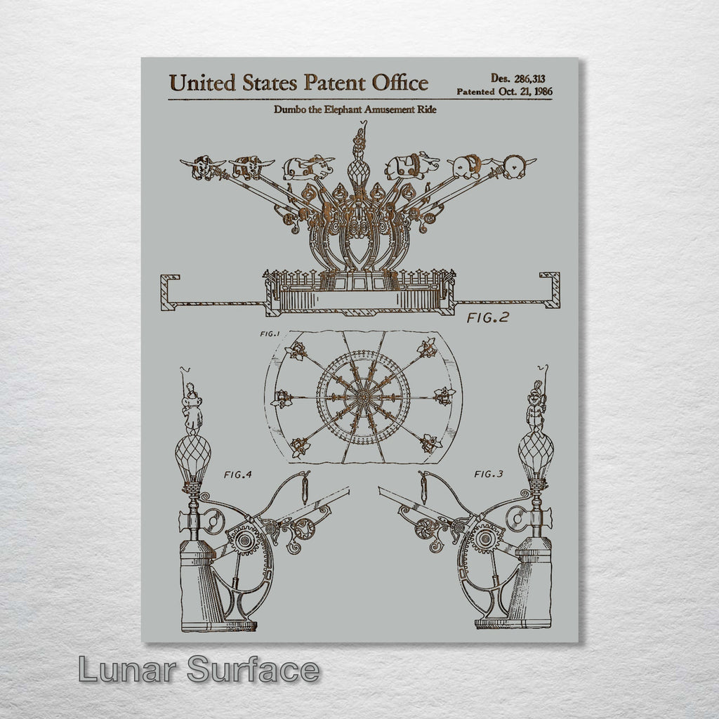 Dumbo Ride (DisneyLand)- Patent on Wood