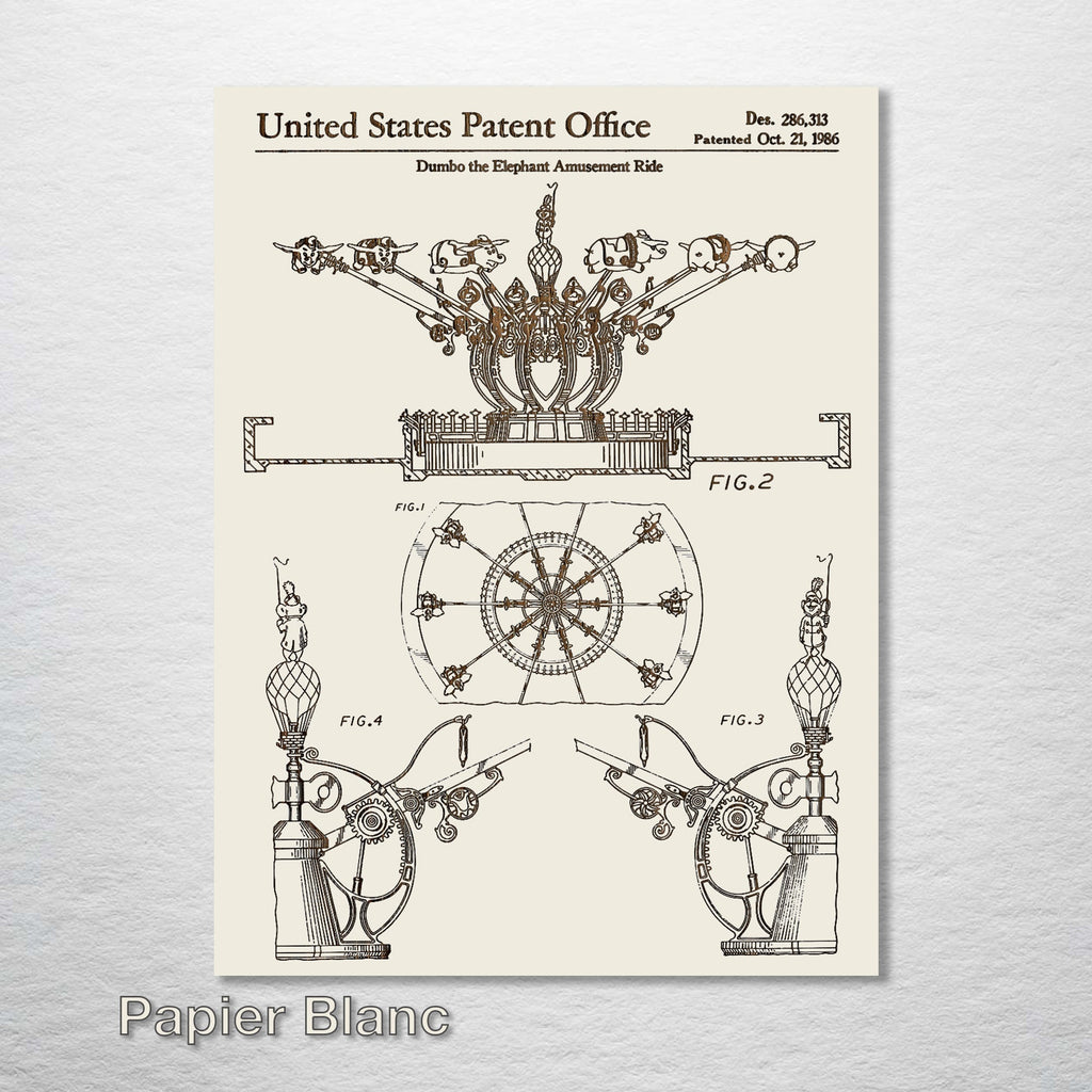 Dumbo Ride (DisneyLand)- Patent on Wood