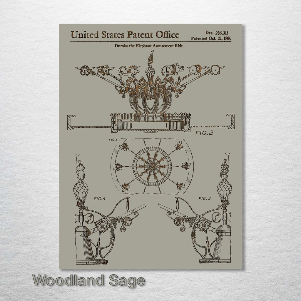 Dumbo Ride (DisneyLand)- Patent on Wood