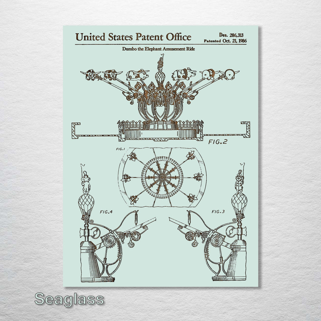 Dumbo Ride (DisneyLand)- Patent on Wood