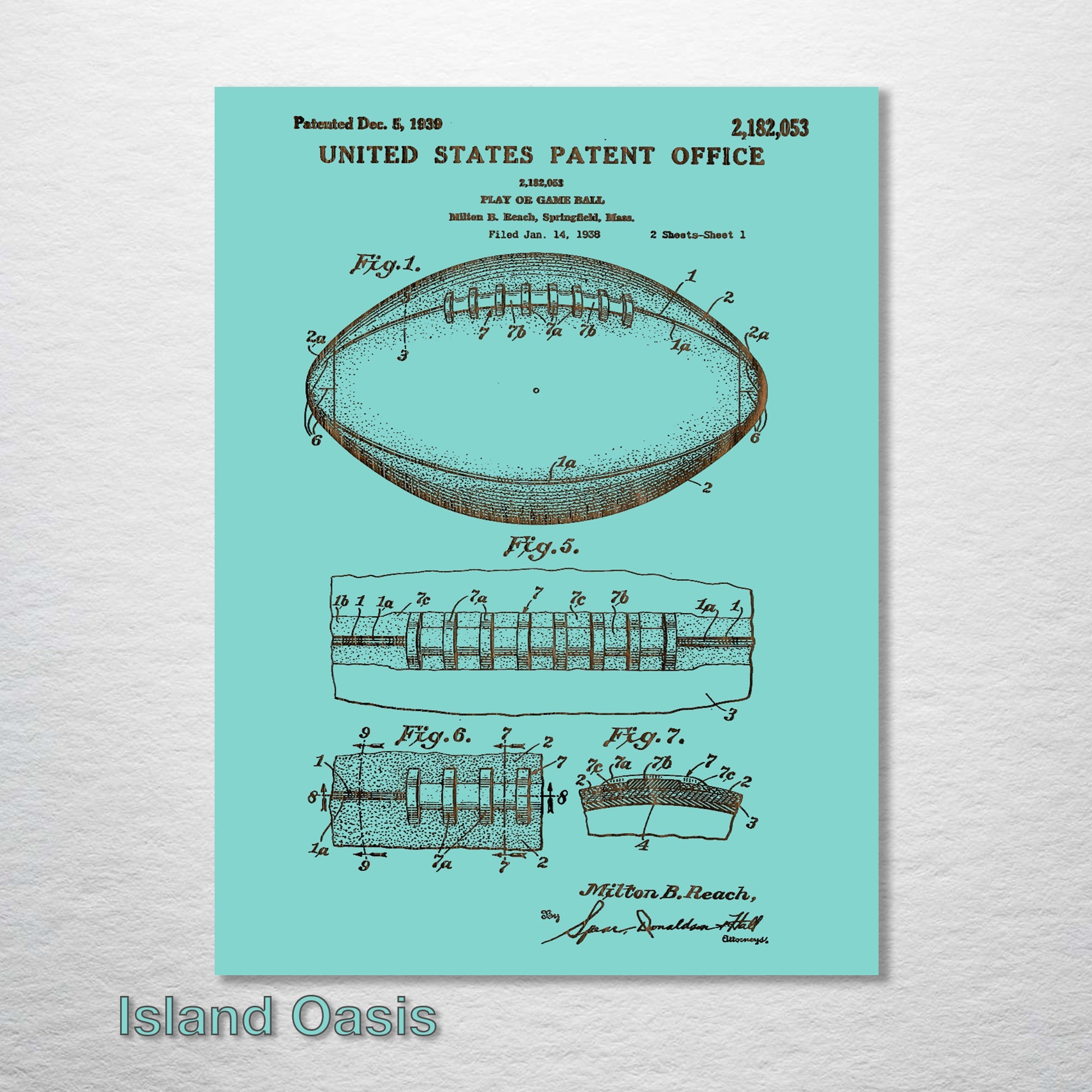 Football - Patent on Wood