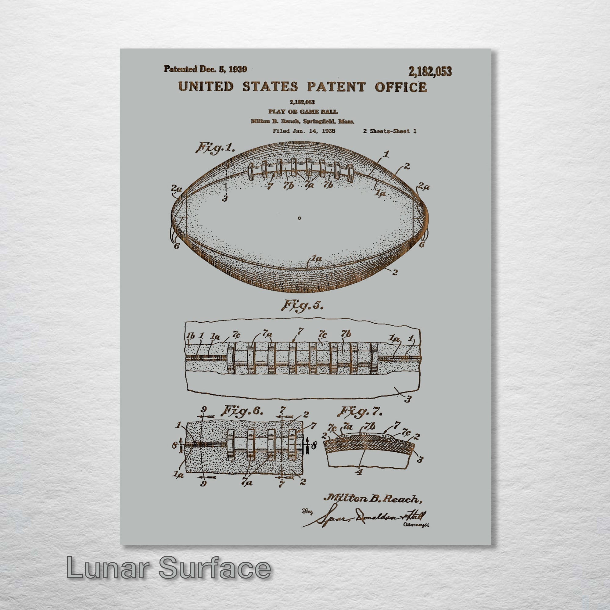 Football - Patent on Wood
