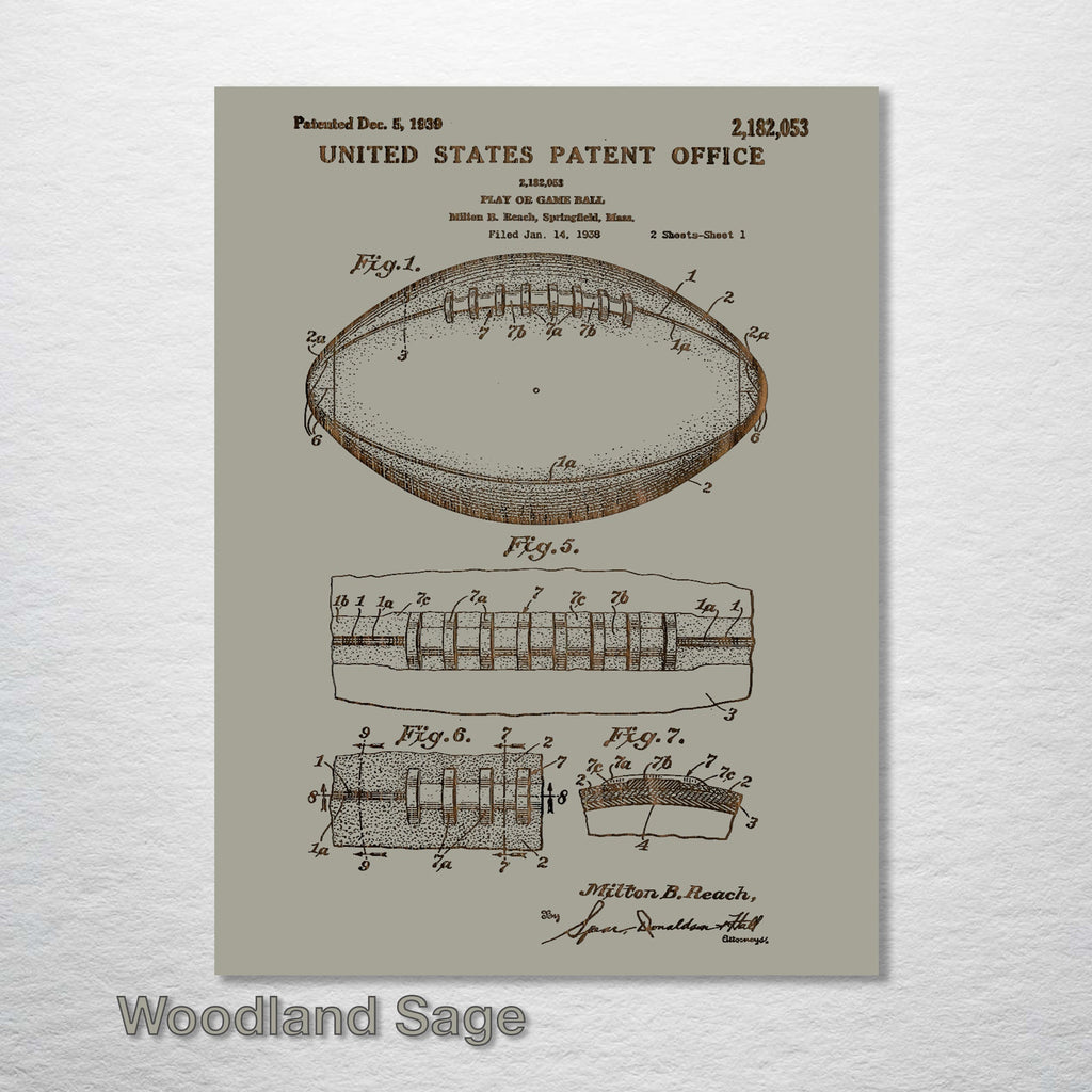 Football - Patent on Wood