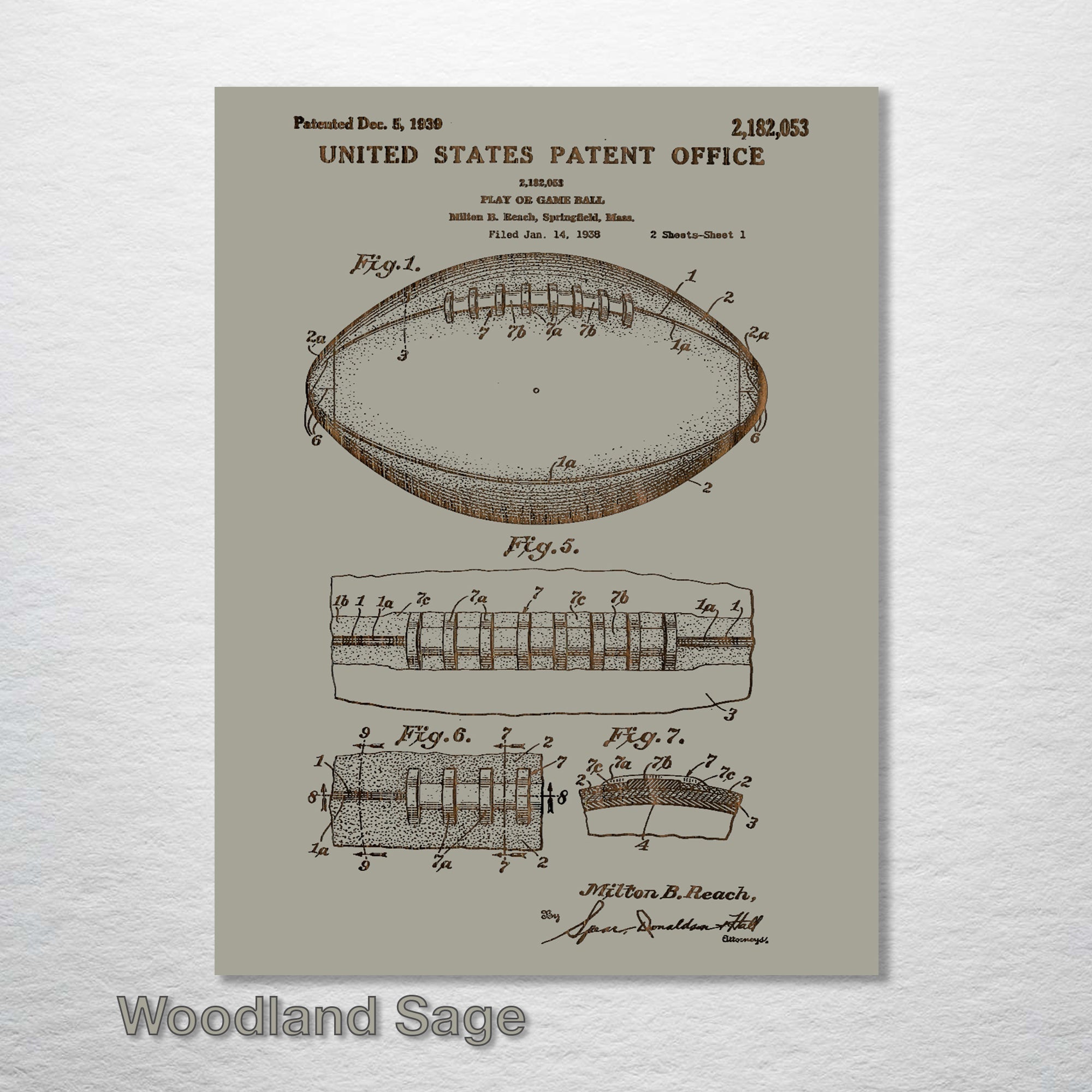 Football - Patent on Wood