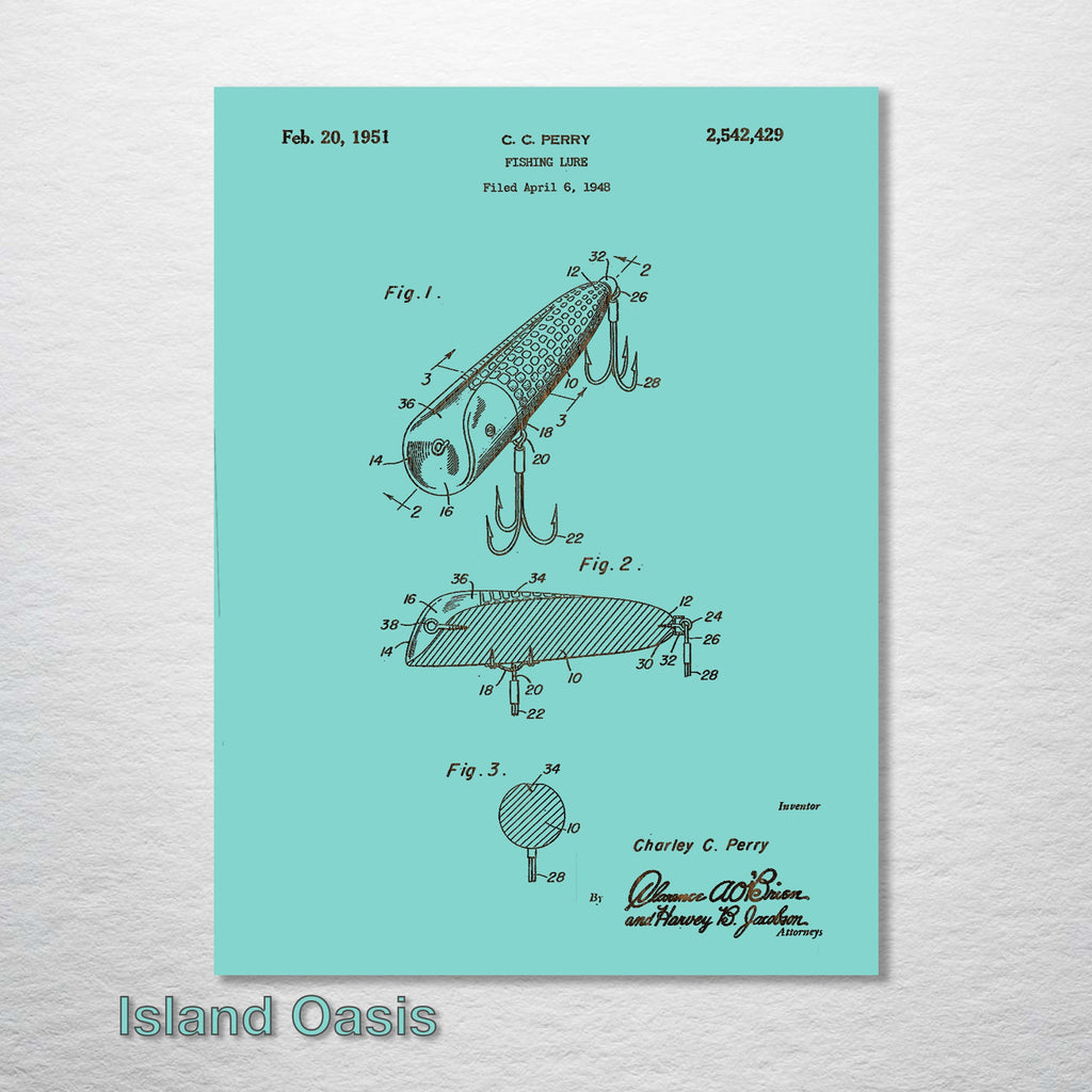 Fishing Lure - Patent on Wood