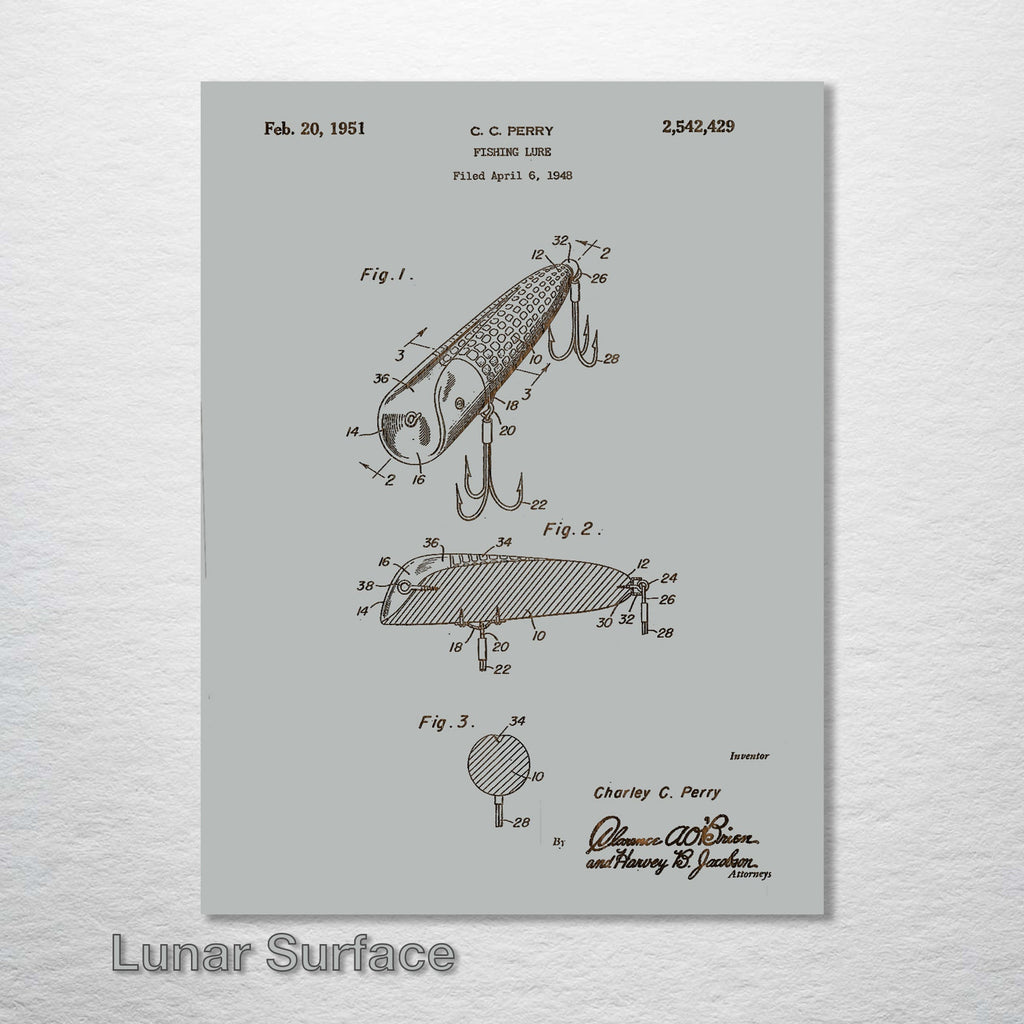 Fishing Lure - Patent on Wood