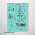 Fender Bass Guitar - Patent on Wood