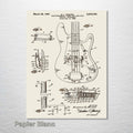 Fender Bass Guitar - Patent on Wood