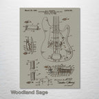 Fender Bass Guitar - Patent on Wood