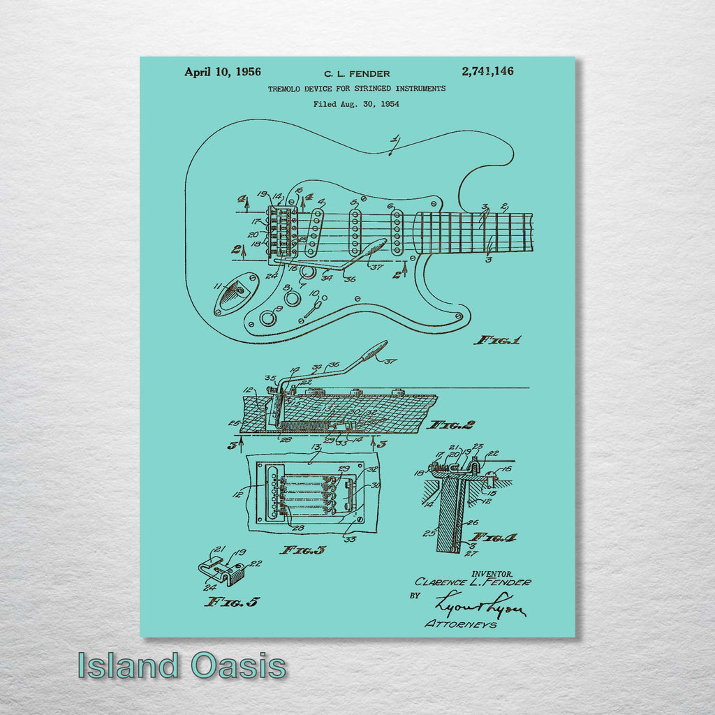 Fender Stratocaster Patent on Wood
