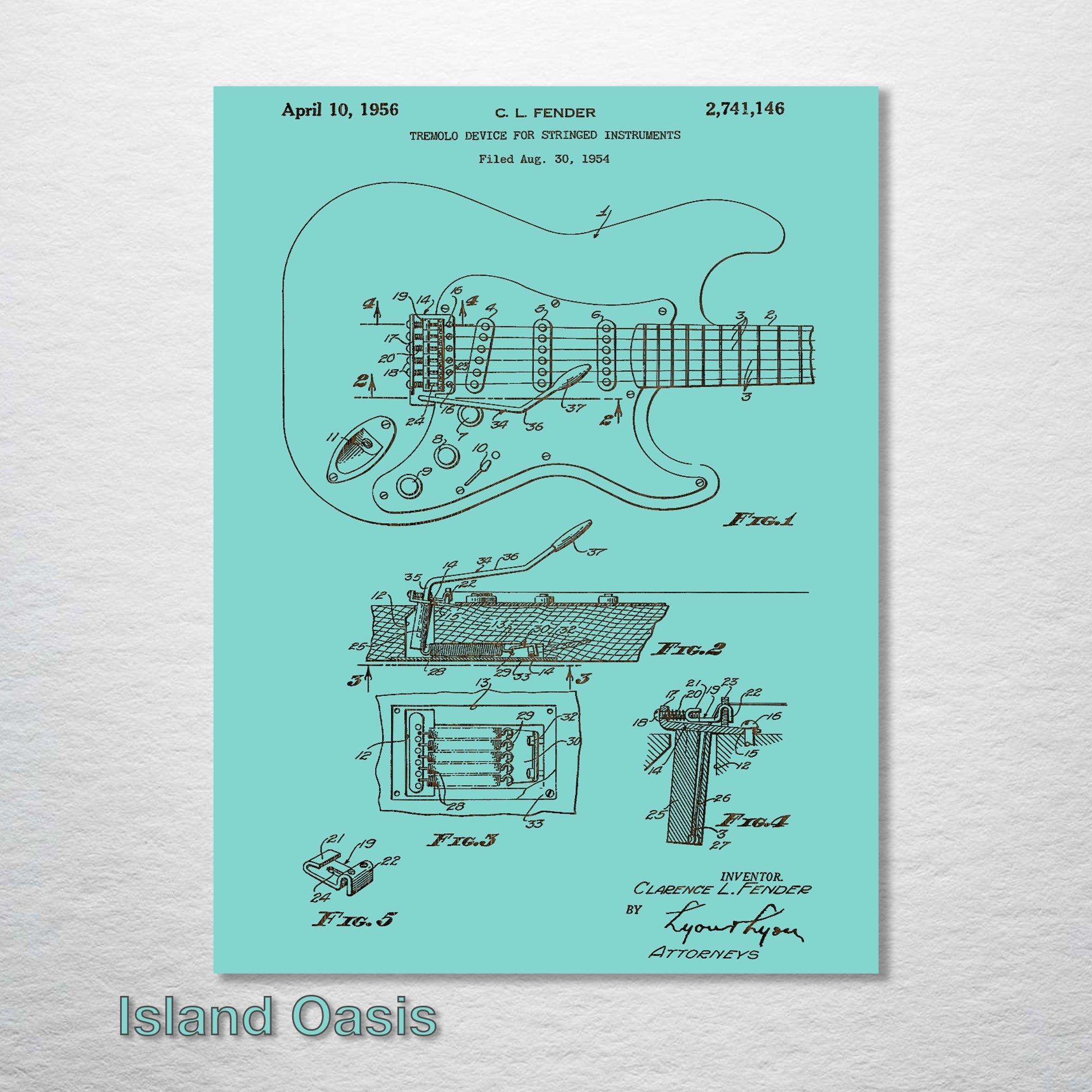 Fender Stratocaster Patent on Wood