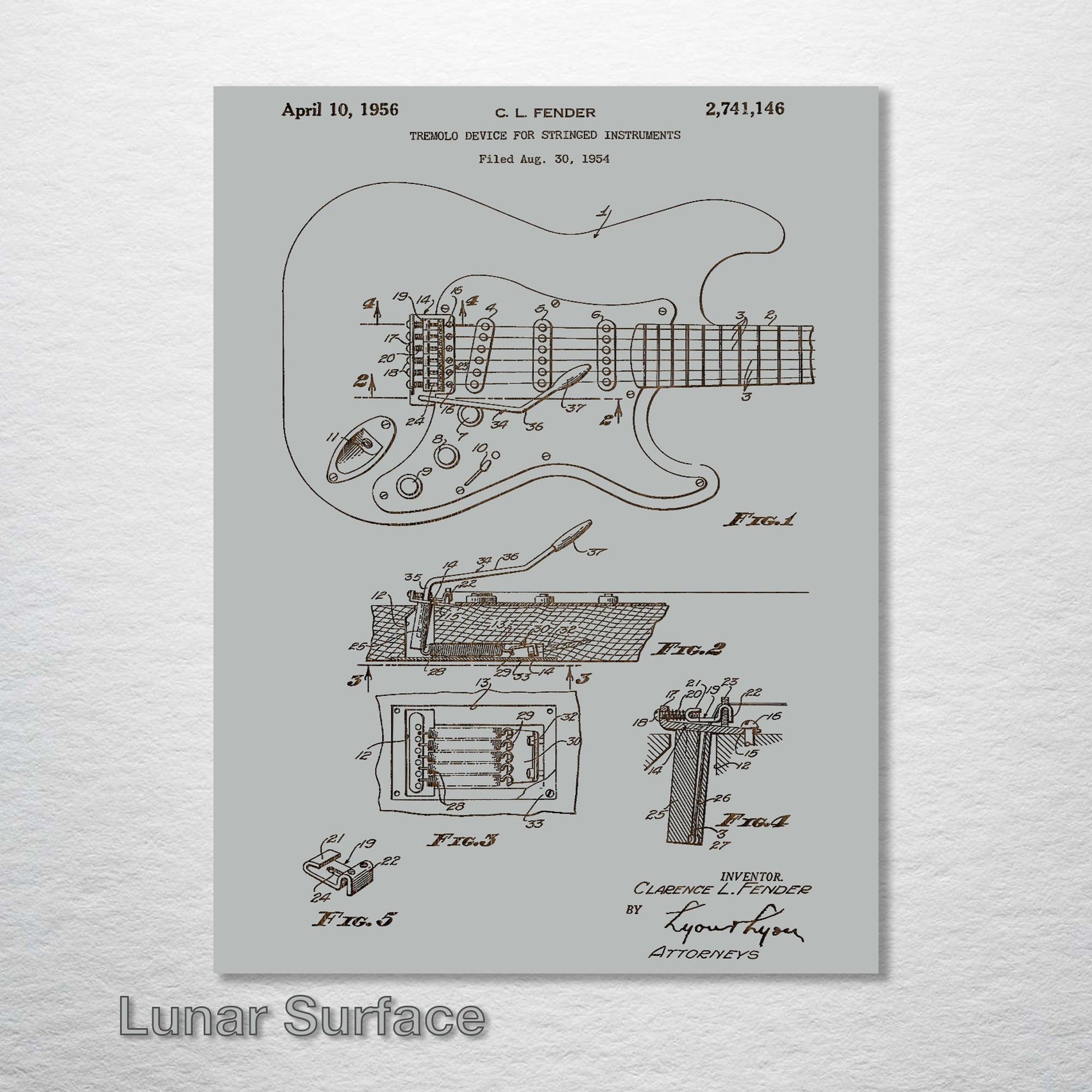 Fender Stratocaster Patent on Wood