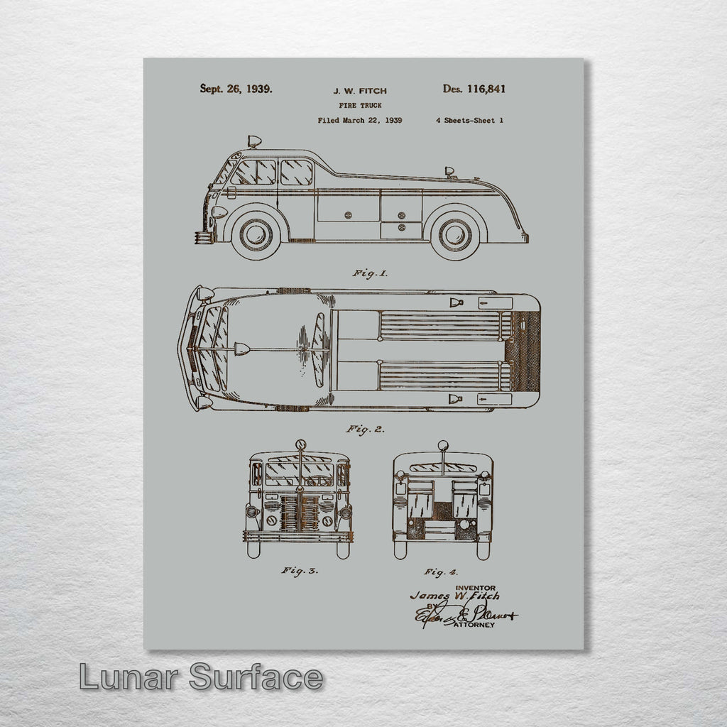 Fire Truck - Patent on Wood