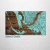 Fort Myers, FL - Whimsical Map on Wood