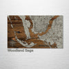 Fort Myers, FL - Whimsical Map on Wood