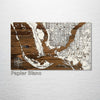 Fort Myers, FL - Whimsical Map on Wood