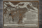 Siege of Savannah 1779 - Historic Map on Wood