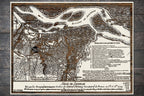 Siege of Savannah 1779 - Historic Map on Wood