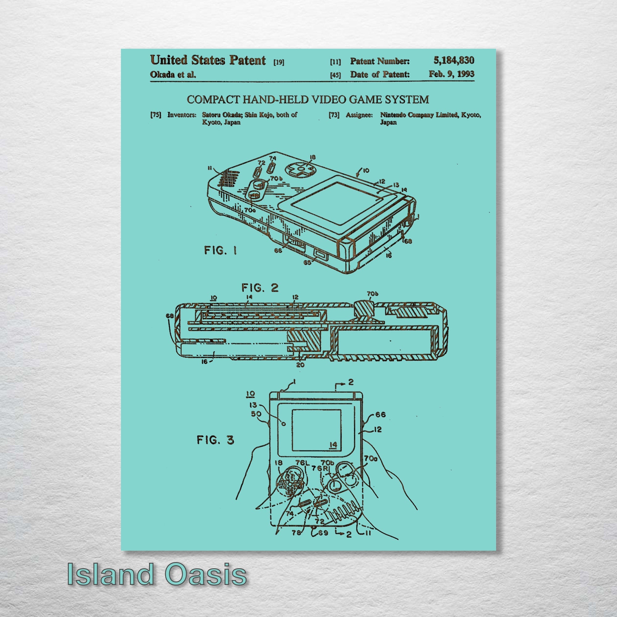 Nintendo Gameboy - Patent on Wood