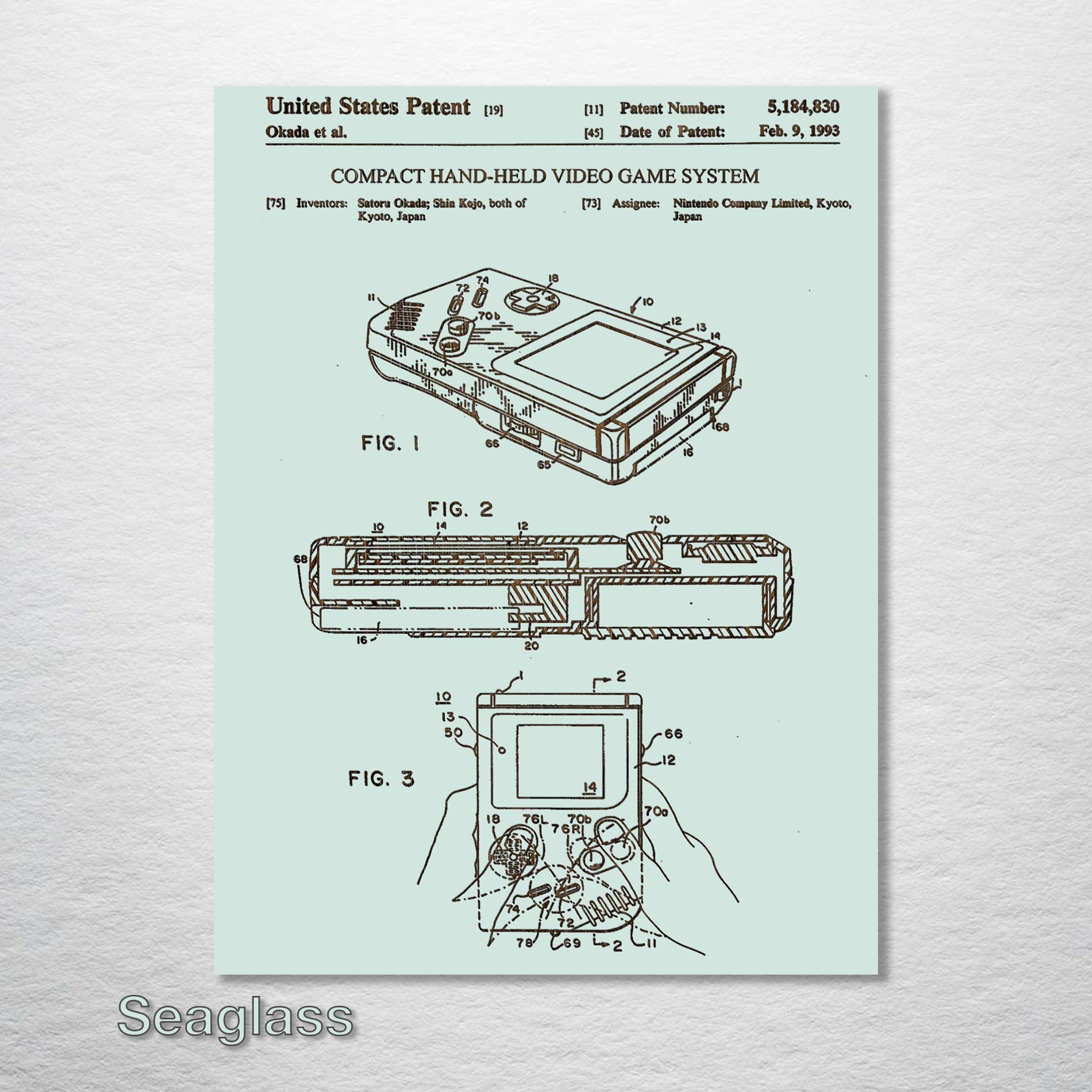 Nintendo Gameboy - Patent on Wood