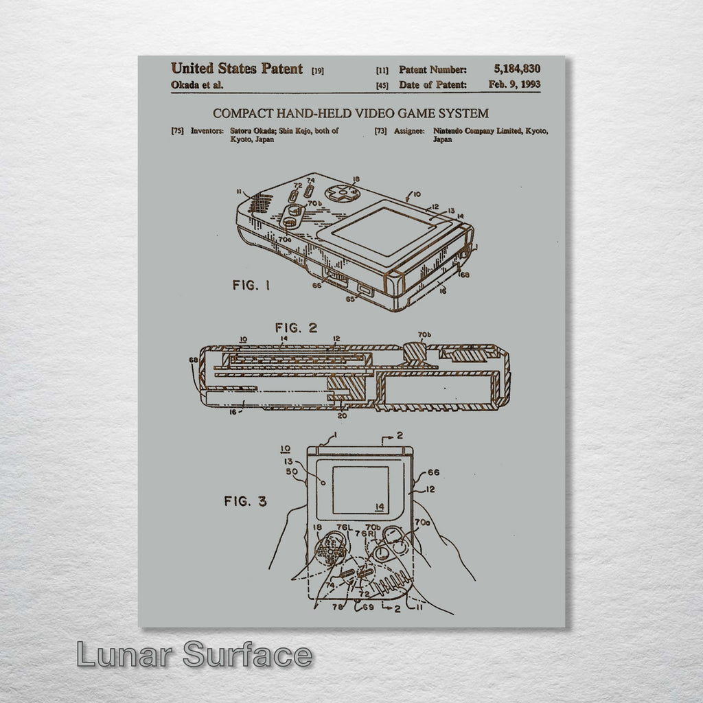 Nintendo Gameboy - Patent on Wood