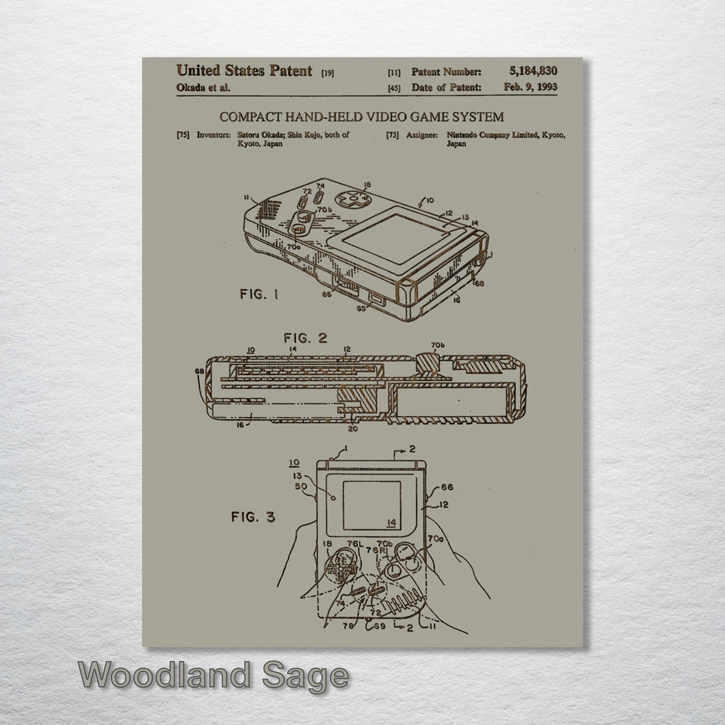 Nintendo Gameboy - Patent on Wood
