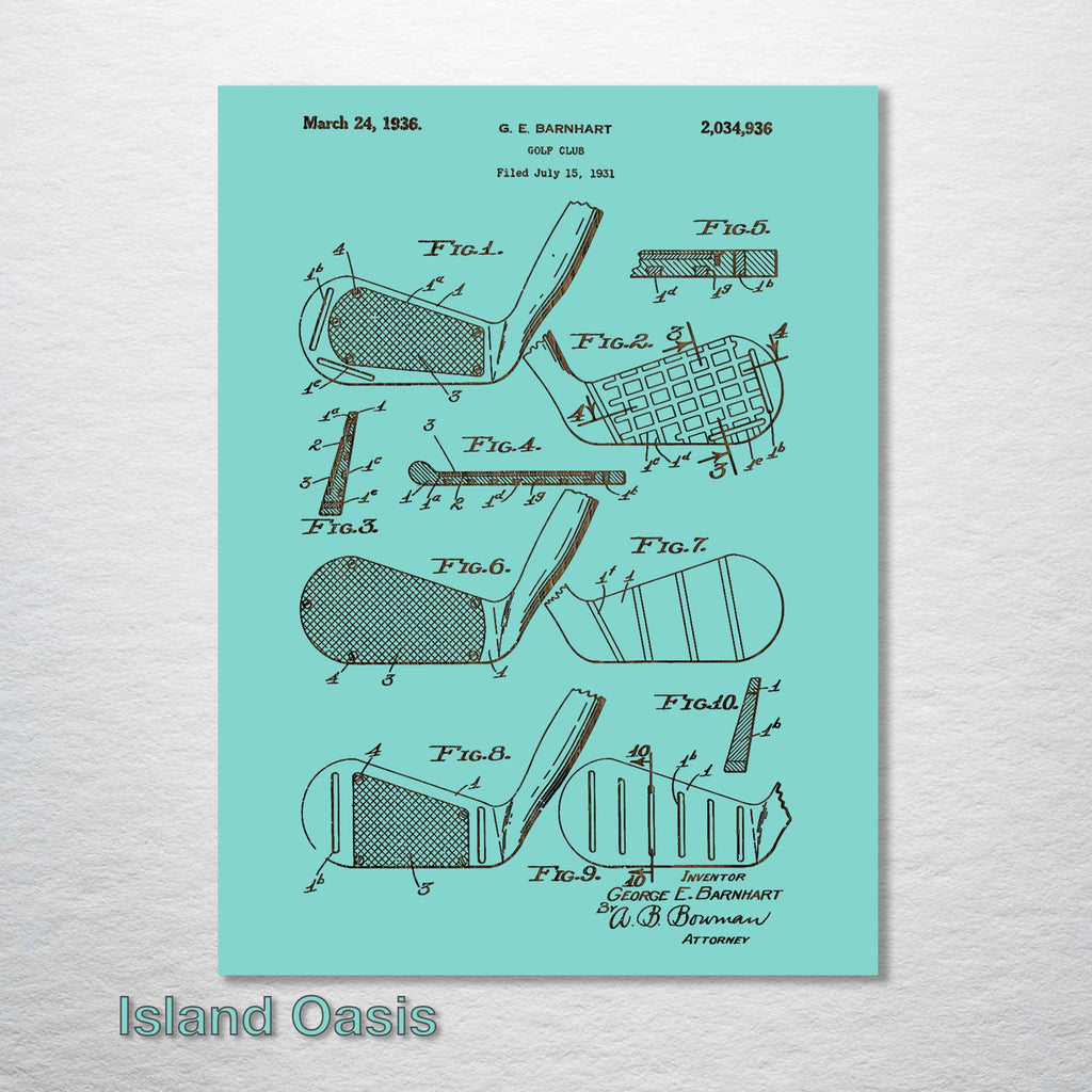 Golf Club - Patent on Wood