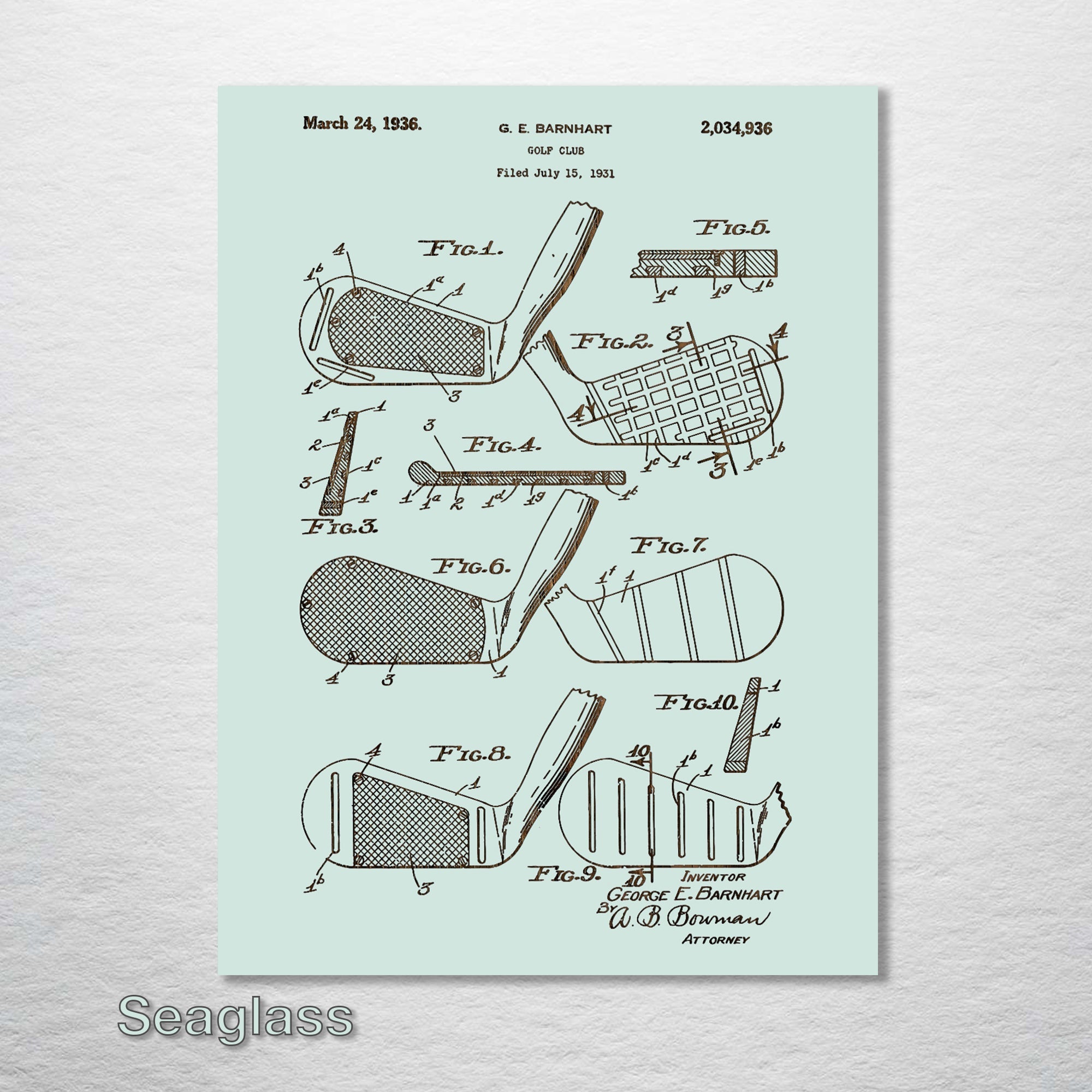 Golf Club - Patent on Wood
