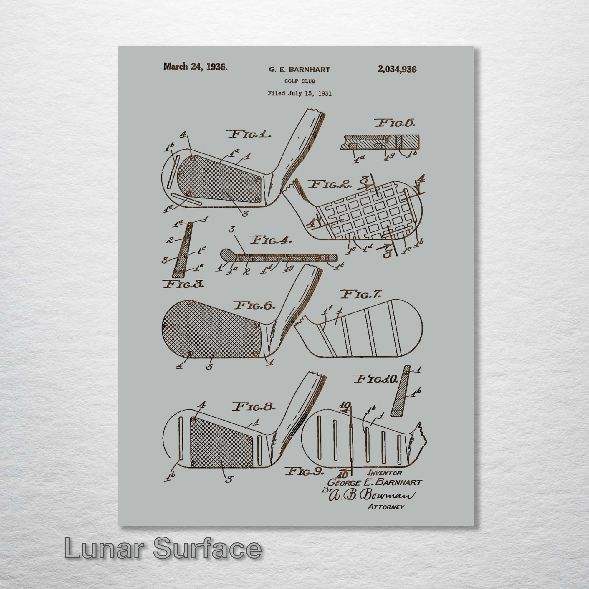 Golf Club - Patent on Wood