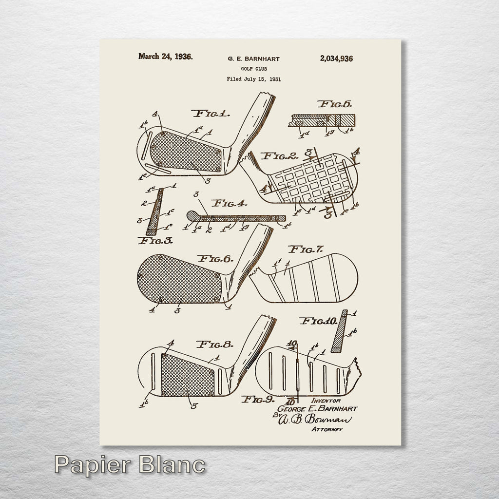 Golf Club - Patent on Wood