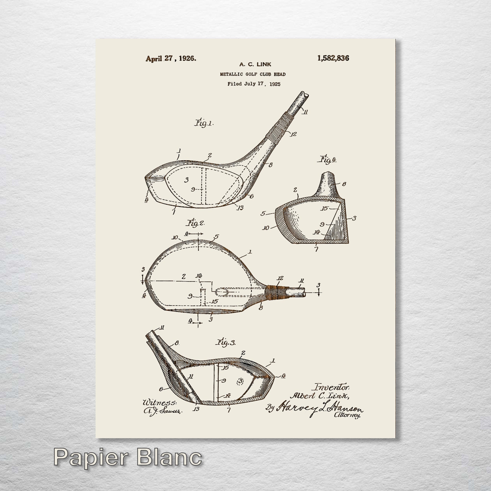 Golf Driver - Patent on Wood