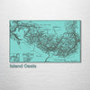 Grand Canyon 1919 - Historic Map on Wood