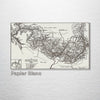 Grand Canyon 1919 - Historic Map on Wood