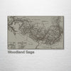 Grand Canyon 1919 - Historic Map on Wood