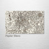 Greenville, SC - Street Map on Wood