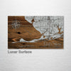 Gulf Shores of Alabama - Street Map on Wood