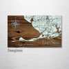 Gulf Shores of Alabama - Street Map on Wood