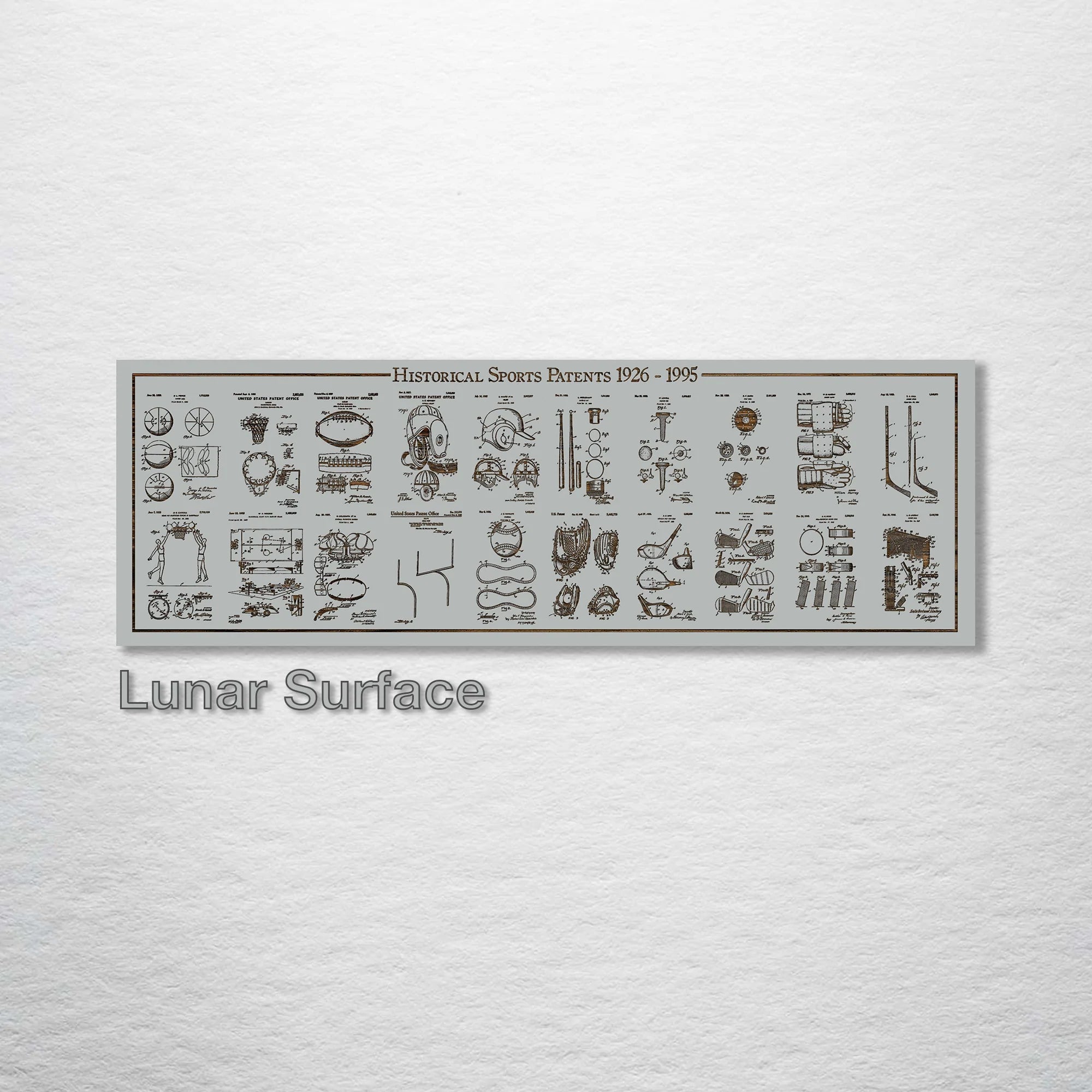 Collage- Historical Sports Patents on Wood