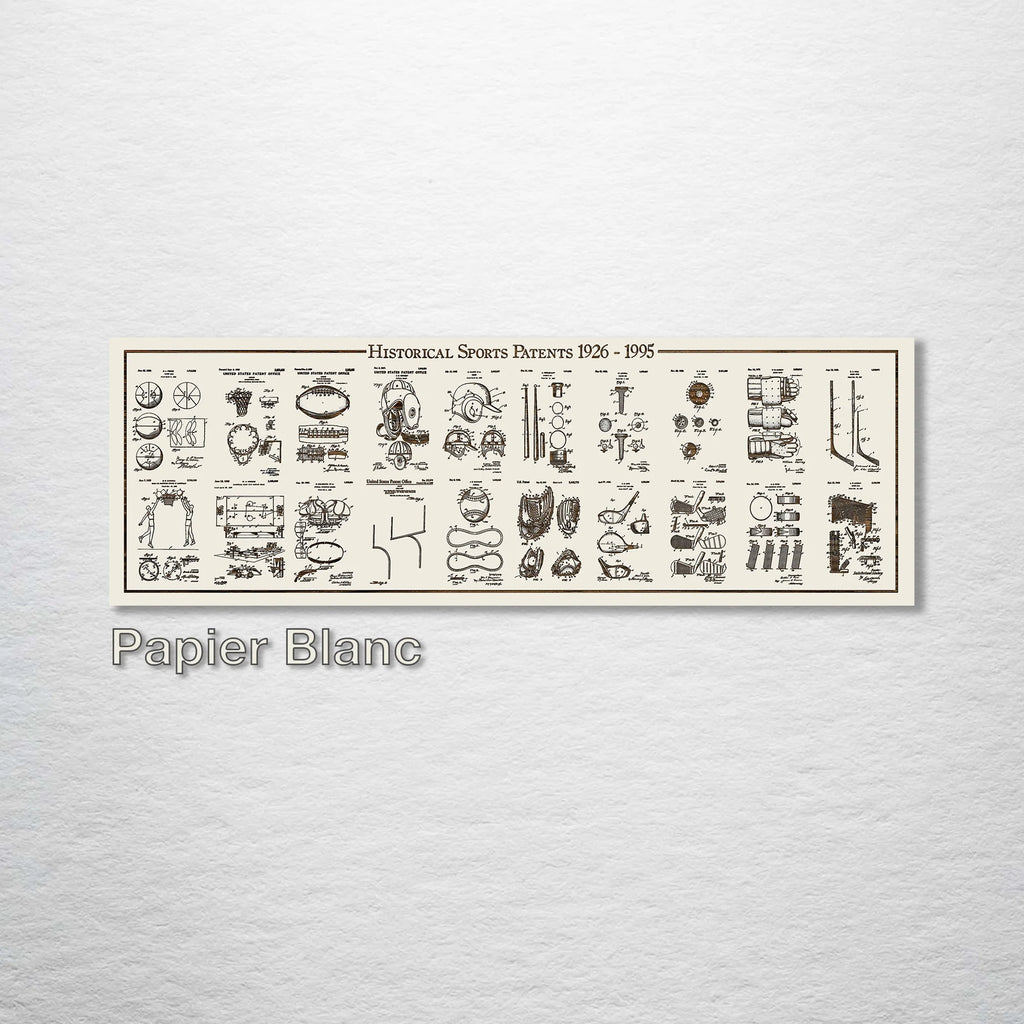 Collage- Historical Sports Patents on Wood
