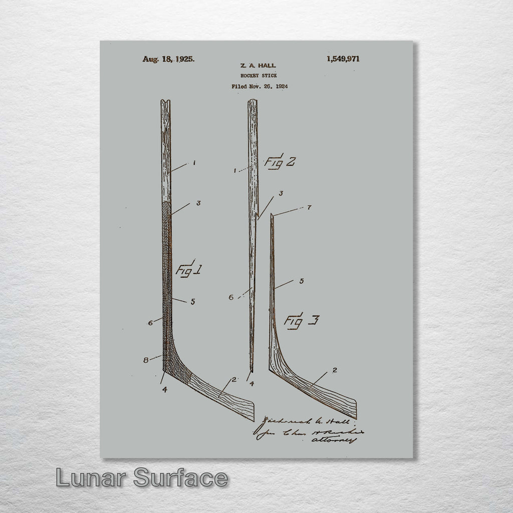 Hockey Stick - Patent on Wood