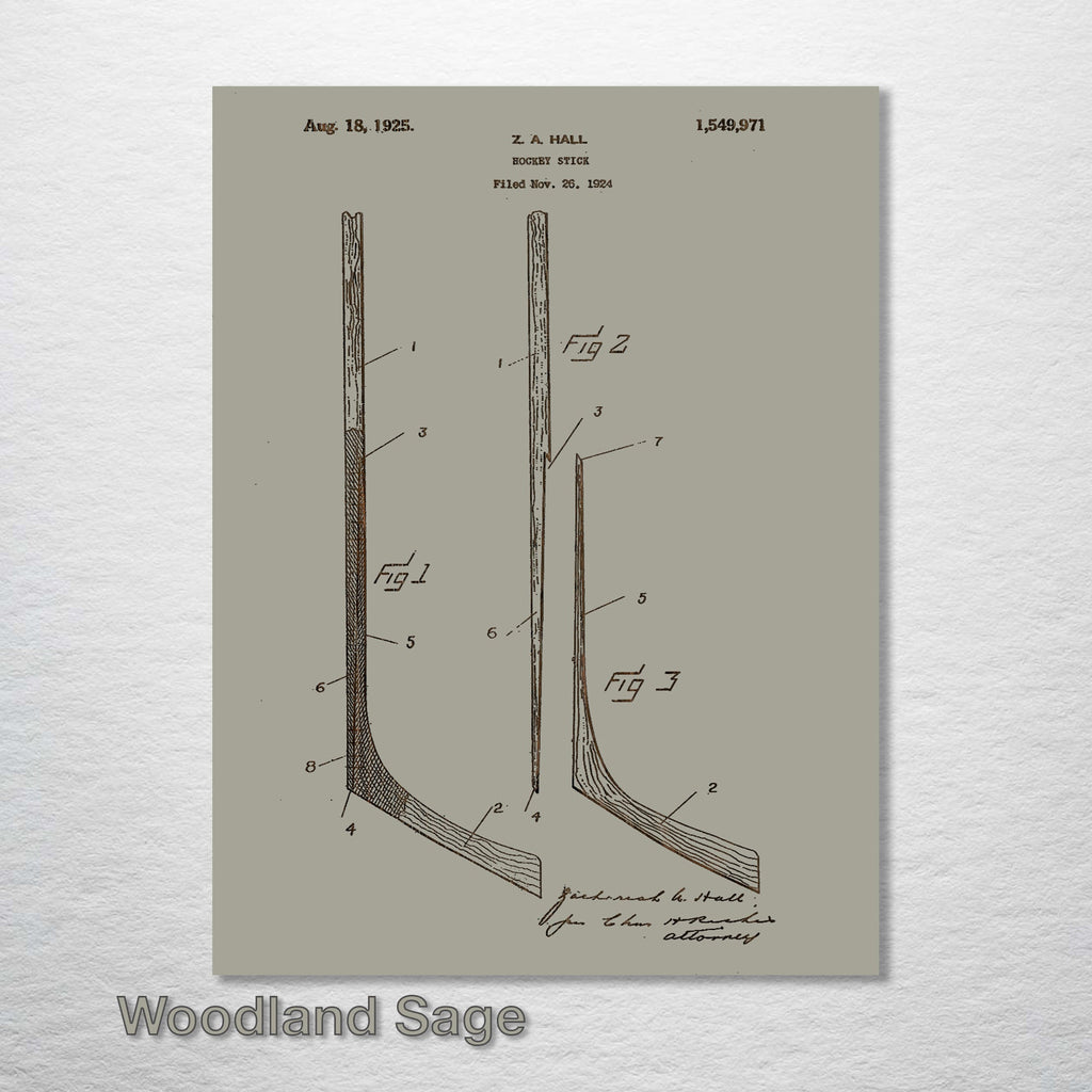 Hockey Stick - Patent on Wood