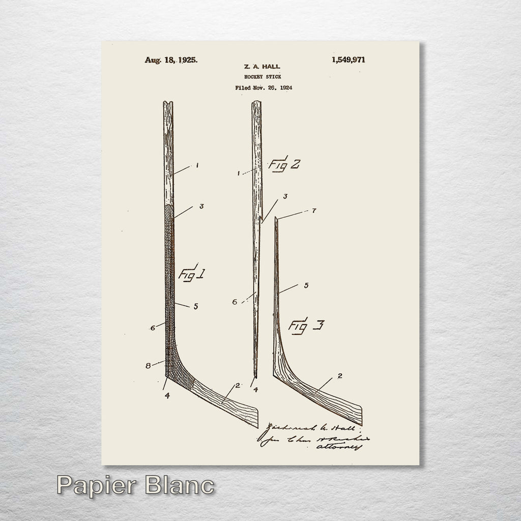 Hockey Stick - Patent on Wood