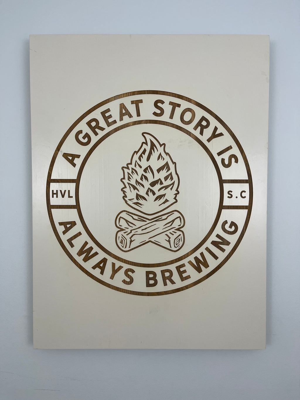 Custom Logo on Wood